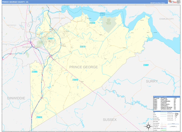 Prince George County Digital Map Basic Style